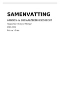 Samenvatting Arbeidsrecht En Sociale Zekerheidsrecht - Basisboek recht, ISBN: 9789001875121  