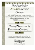 The Pearls for NCLEX Review Course For NCLEX Exam Preparion Author: Cynthia Liette MS, APRN, ACNS-BC, CCRN