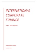International corporate finance summary 2021-2022