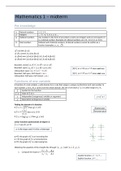 Mathematics 1 summary midterm - UNIVERSITY OF AMSTERDAM