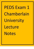 PEDS Exam 1 Chamberlain University Lecture Notes