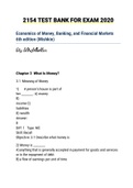 2154 Test Bank Economics of Money, Banking, and Financial Markets 6th edition