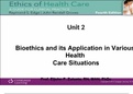 Unit 2       Bioethics and its Application in Various Health Care Situations  								Prof. Eljohn P. Zulueta, RN, MAN, PhDc	 	