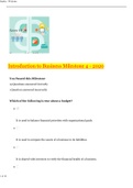 Introduction to Business Milestone 4 &lowbar; 2020 - 95&percnt; Score