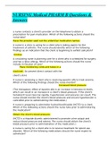 NURSING Medical PHARM B Questions & Answers
