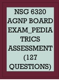 NSG 6320 AGNP BOARD EXAM&lowbar;PEDIATRICS ASSESSMENT &lpar;127 QUESTIONS&rpar;&period;