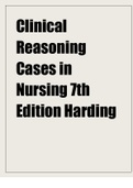 Clinical Reasoning Cases in Nursing 7th Edition Harding Snyder Test Bank..