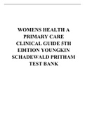 Womens Health A Primary Care Clinical Guide 5th Edition Youngkin Schadewald Pritham Test Bank  ISBN-13: 978-0135659663  