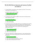 Exam (elaborations) NR 305 HESI Review Questions and Answers (Verified & Graded A) (NR305) 