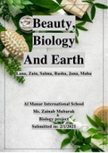 beauty, science, and the environment- biology/ chemistry research paper