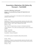 Test Bank For Essentials of Marketing 16th Edition By Perreault&period;