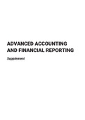 ADVANCED ACCOUNTING AND FINANCIAL REPORTING