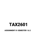TAX2601 ASSIGNMENT 01 SEMESTER 1 & 2
