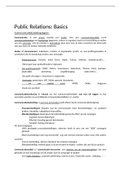 Samenvatting  Public Relations: Basics (YC0701)