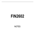 FIN2602 Summarised Study Notes