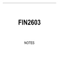 FIN2603 Summarised Study Notes