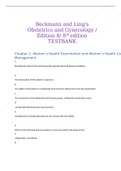 Beckmann and Ling's Obstetriics and Gynecology / Edition 8/ 8th edition TESTBANK