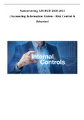 Interne control modellen samenvatting AIS-RCB / BIV-AO