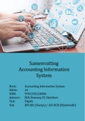 Compleet Samenvatting Accounting Information System door M. Romney & P. Steinbart 14e ed.