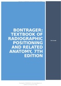 TEST BANK FOR BONTRAGER TEXT-BOOK OF RADIO-GRAPHIC POSITIONING AND RELATED ANATO-MY, 7TH EDITION