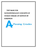 TEST BANK FOR PATHOPHYSIOLOGY CONCEPTS OF HUMAN DISEASE 1ST EDITION BY SORENSON&period;
