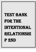 TEST BANK FOR THE INTENTIONAL RELATIONSHIP 2ND EDITION BY TAYLOR.