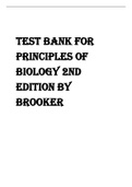 TEST BANK FOR PRINCIPLES OF BIOLOGY 2ND EDITION BY BROOKER.
