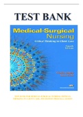 TEST BANK FOR MEDICAL-SURGICAL NURSING CRITICAL THINKING IN CLIENT CARE, 4TH EDITION PRISCILLA LEMON