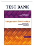 TEST BANK INTERPERSONAL RELATIONSHIPS: PROFESSIONAL COMMUNICATION SKILLS FOR NURSES BY ELIZABETH C. ARNOLD, KATHLEEN UNDERMAN BOGGS 