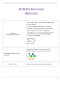 ATI TEAS 6 Review Math - 2020 | ATI TEAS 6 Review Math - 96% Score