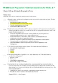 NR 566 Exam Preparation: Test Bank Questions for Weeks 5-7 | 100% CORRECT Solutions | GRADED A Questions and Answer elaborations.