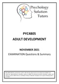 PYC4805 adult development 2021 examination answers