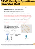 Exam (elaborations) GIZMO Virus Lytic Cycle Student Exploration Sheet 