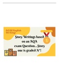 AQA GCSE: Story Writing based on an Exam Question from a Past Paper | Top Two ANS | A* ANSWER inside