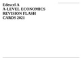 Edexcel A A-LEVEL ECONOMICS REVISION FLASH CARDS 2021