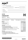 GCSE CHEMISTRY Higher Tier Paper 1