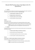 NCLEX-RN Practice Quiz Test Bank #4 (75 Questions)