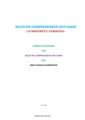 NCLEX PN COMPREHENSIVE EXIT EXAM &lpar;14 VERSIONS&rpar; LATEST 2021 &period;pdf