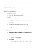 VPHY 3100 Human Respiratory System Notes