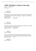 APOL 220 Quiz 2 &lpar;Version 1&rpar;&comma; verified and correct answers