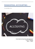 Summary Managerial Accounting 