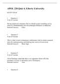 APOL 220 Quiz 4 &lpar;Version 4&rpar;&comma; verified and correct answers