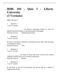 BIBL 104 Quiz 2 (3 Versions), Verified and Correct answers