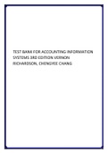 Test Bank for Accounting Information Systems 3rd Edition Vernon Richardson, Chengyee Chang