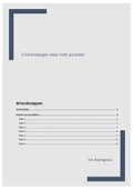 Essentie van de artikelen van Criminologie voor Niet-Juristen &plus; Tentamentips&period; Behaald cijfer&colon; 8