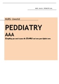 NURS- Uworld PEDDIATRY AAA (Everything you need to pass the EXAMS and earn your highest score) Exam Elaborations Q&A