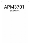 APM3701 EXAM PACK