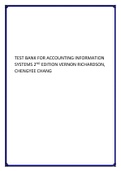 Test Bank for Accounting Information Systems 2nd Edition Vernon Richardson, Chengyee Chang.
