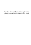 Test Bank Advanced Practice Nursing Essentials for Role Development 4th Edition Lucille A. Joel