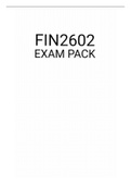 FIN2602 EXAM PACK